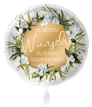 Folienballon - Glückwünsche zur Goldhochzeit - ø 43cm